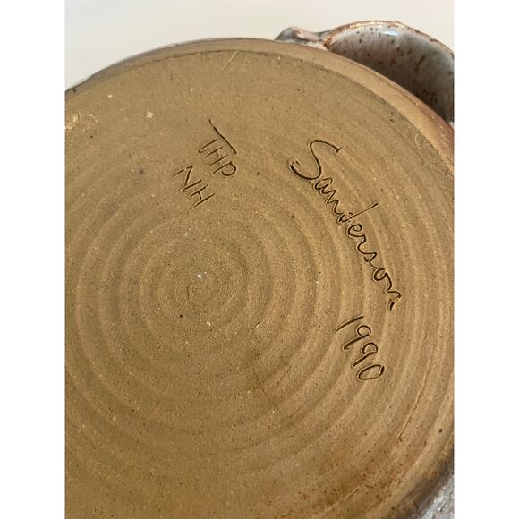 Rare Richard Sanderson Toad Hill Pottery NH Vegetable Serving Dish Blue JL - Picture 5 of 10